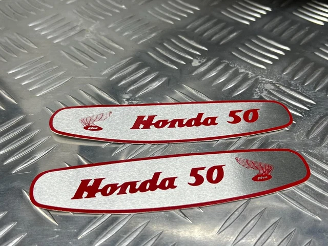 ALUMINUIM EMBLEMS TANK HONDA Supercub cub C100 CA100 C102 C50 DECAL A ...
