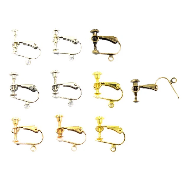 10 Stück Mode Ohrringe Konverter Klemmen Clip on Ohrclips Erkenntnisse DIY