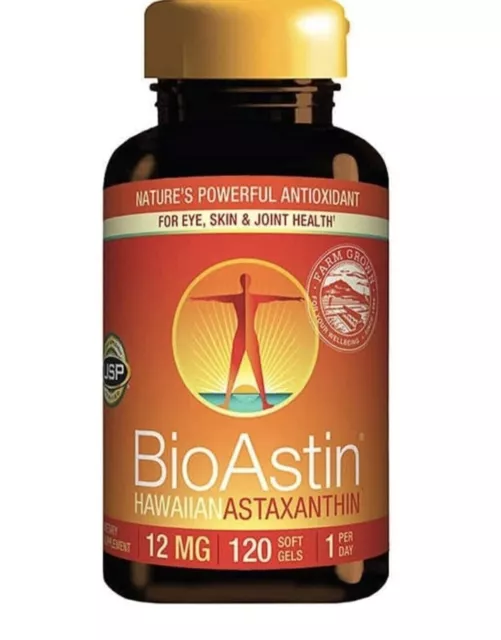 BioAstin Hawaiian Astaxanthin 12mg 120 soft gels EXP: 2026