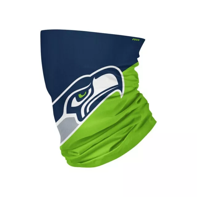 NFL FOCO Seattle Seahawks Neck Gaiter, One Size, Big Logo