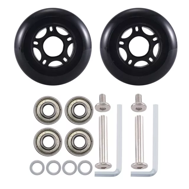 75MmX 24Mm Luggage Suitcase Replacement Wheels , PU Swivel Caster Wheels Bearing