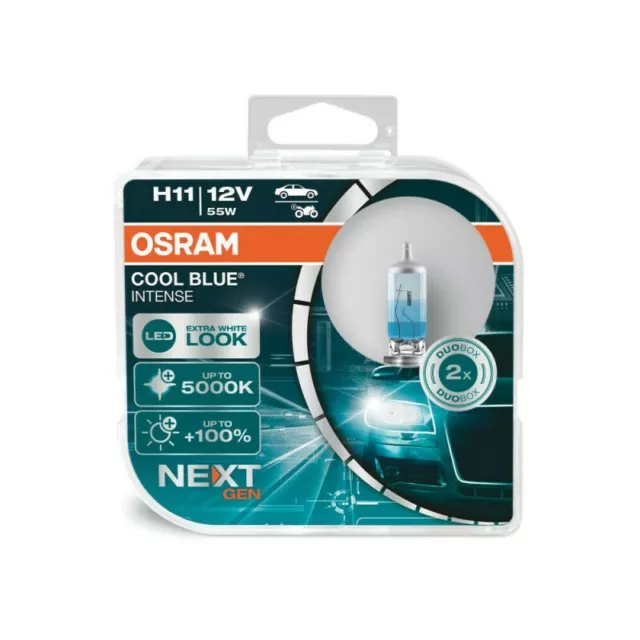 Coppia Lampade Lampadine Alogene Osram H11 55w 12v Luce Extra Bianca 5000k (next