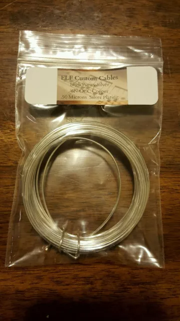 18awg silver plated 99.9999 % pure OCC solid core copper wire 18ft.