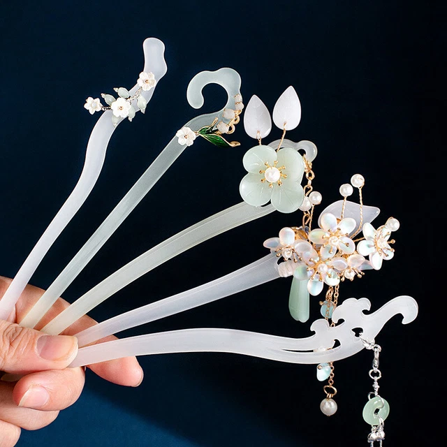 Bastoni per capelli donna nappa acetato bacchetta clip per capelli spille accessori per capelli regalo