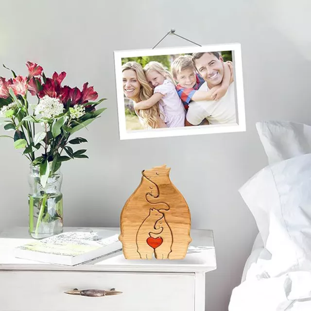 Puzzle arte creativa orso tema famiglia decorazione piano tavolo per regali di famiglia Sp