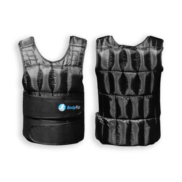 BodyRip Deluxe Adjustable Weighted Vest 10KG Gym Weight Loss Neoprene One Size