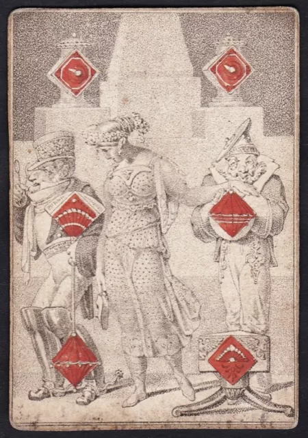 Karo 6 Transformation playing cards card Spielkarte jeu de cartes Wien 1820