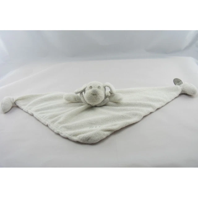 Doudou plat chien blanc gris FIFI DIMPEL - 5552