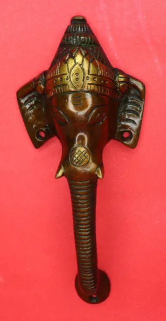 Elephant Shape Antique Finish Handcrafted Brass Wardrobe Window Door Pull Handle