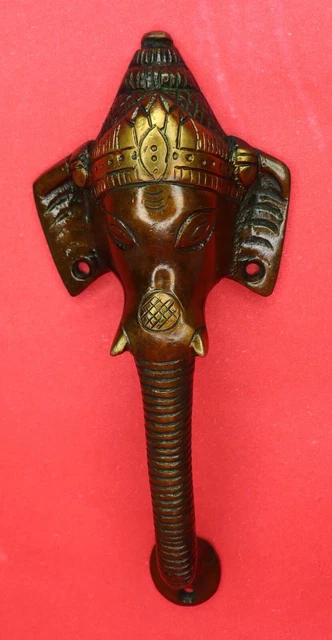 Elephant Shape Antique Finish Handcrafted Brass Wardrobe Window Door Pull Handle