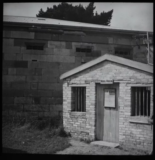 Magic Lantern Slide MODEL CELL PORT ARTHUR ? TASMANIA C1949 PHOTO AUSTRALIA