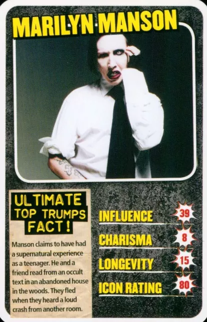 Marilyn Manson 2014 Top Trumps Kerrang Rock Legends