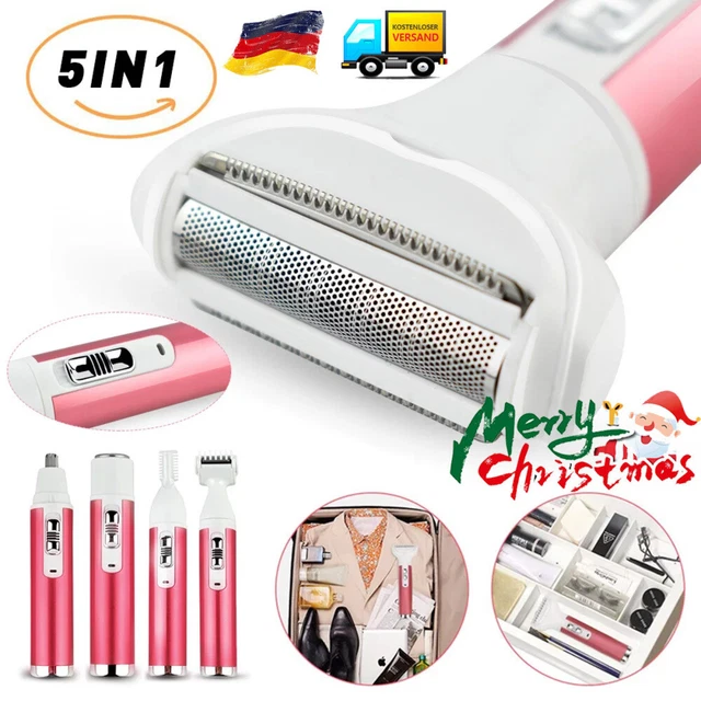 Rasoio elettrico donna 5in1 ladyshaver rasoio donna tagliacapelli corpo