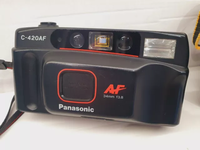 Panasonic C-420AF Vintage 35mm Point & Shoot Film Camera DX Auto Focus 34mm Lens