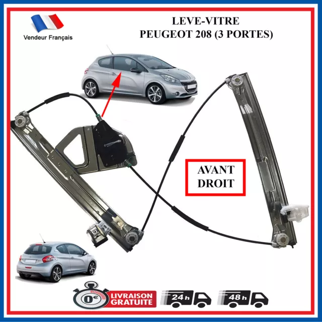 Power Window Mechanism Ice Front Right for Peugeot 208 (3 Doors) = 9673155180