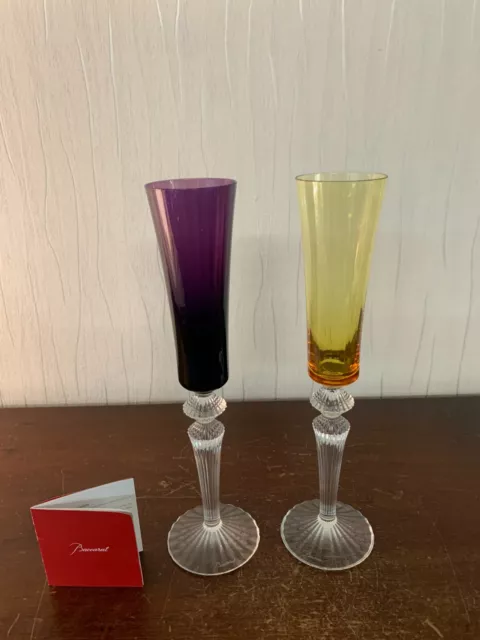 Lot de 2 flûtes à champagne mille nuits Mathias cristal Baccarat (prix des deux)