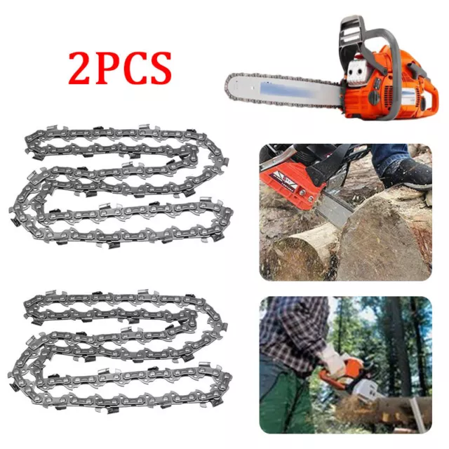 2Pcs 52 Drive Links Chainsaw Saw Chain Parts Set Tool For Chainsaw Blade 14 Inch