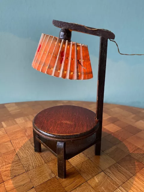 Lampe funktioniert Wichtelmarke 50er Puppenhaus Puppenstube dollhouse lamp