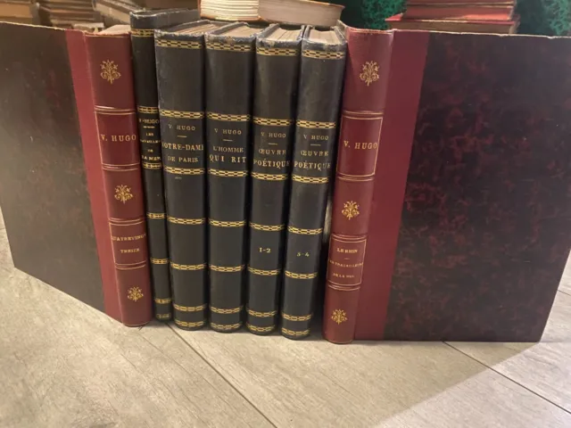 7 volumes d'œuvres illustrées de Victor Hugo XIXeme siècle