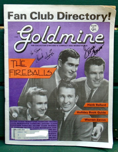 Fireballs-Signed-Autograph 1988-Goldmine Magazine-1988