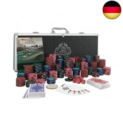 Pokerkoffer Corrado Deluxe Pokerset mit 500 Clay Pokerchips ohne Werte,