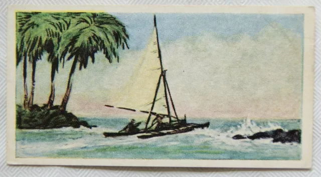 1961 Cooper's Tea card Transport through the ages No. 4 Outrigger Canoe