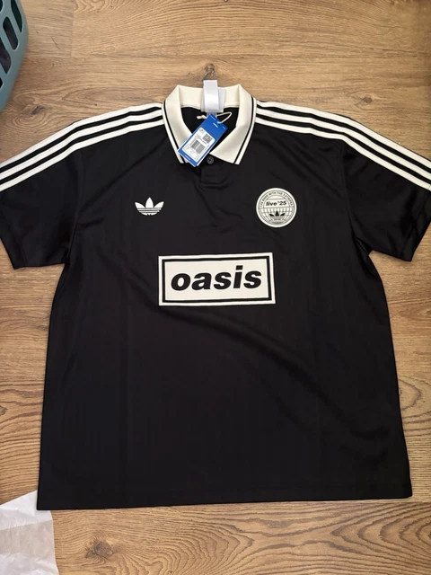 OASIS X ADIDAS Tour Jacquard Jersey Black Size Small Brand new