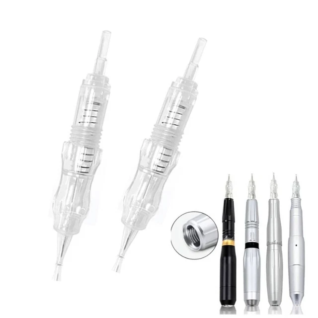 Máquina de maquillaje para cejas perla negra cartucho agujas tatuaje aguja 1RL