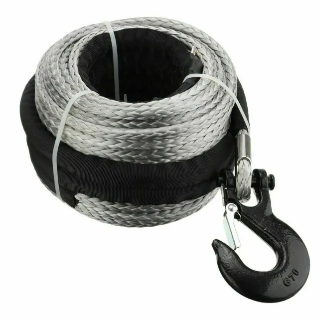 10MM X 30M Dyneema SK75 Winch Rope Hook Synthetic Recovery Offroad Cable 4x4 4wd