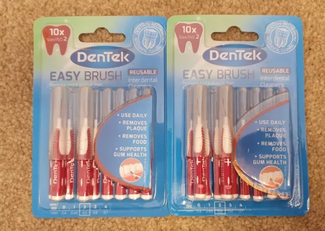 2 X Dentek Floss Interdental Brushes Picks Tongue Cleaner Dental Oral Hygeine