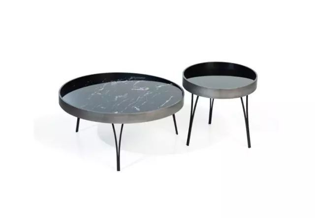 Runder Set 2x Couchtische Kaffeetisch Beistelltisch Design Wohnzimmer