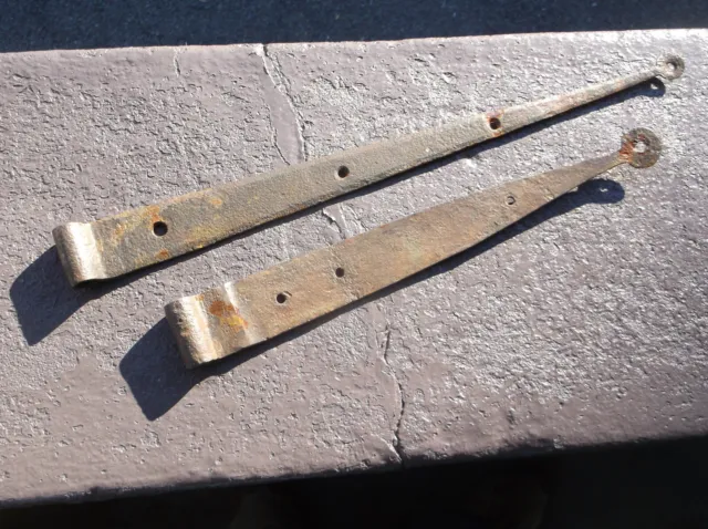 antique 1800's Iron strap hinges Stable Door Barn