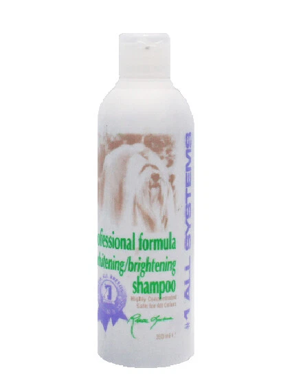 #1 Champú para perro All Systems piel blanca blanqueador profesional (79,20 EUR/l)