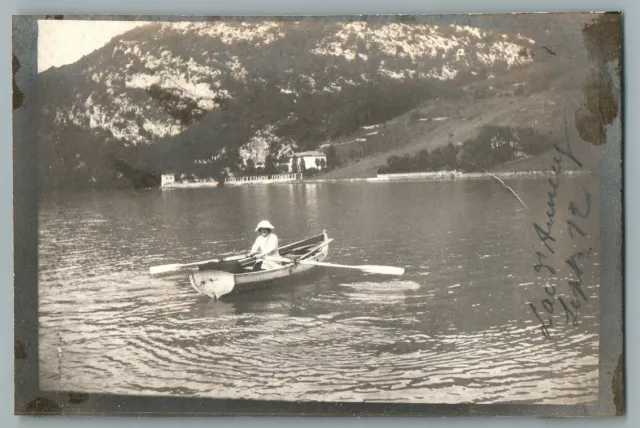 France, Lac d&#039;Annecy  Vintage silver print.  Tirage argentique  6x9