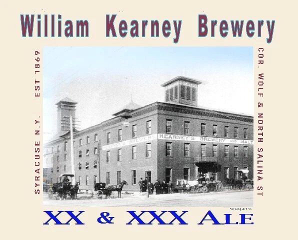 Vintage Style William Kearney Brewery Beer Poster Art, Syracuse Vintage Style William Kearney Brewery Beer Poster Art, Syracuse