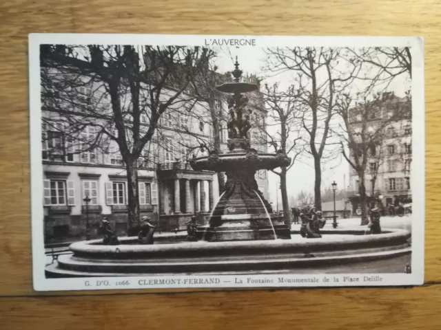 CPA Antique - Auvergne - Clermont Ferrand - the Fountain Of La Place Delille