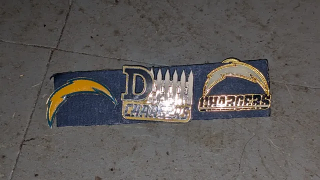San Diego Chargers Pin 3 Pack Out Of Circulation  Aminco Int. New NFL