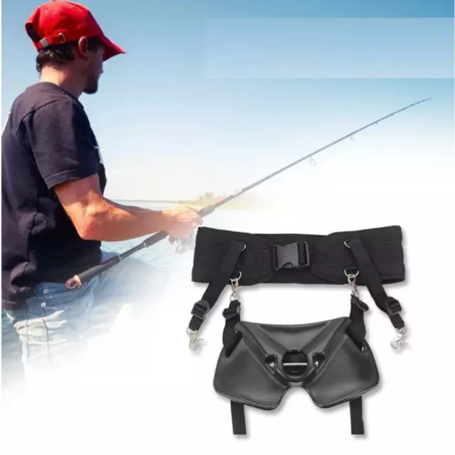 Big Game Fishing Fighting Belt Waist Gimbal Jigging Stand-up Rod Holder Sea