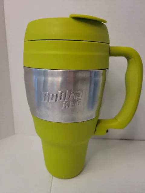 BUBBA KEG Travel Mug with Handle Insulated 34oz Green  Silver Bottle Opener Boat