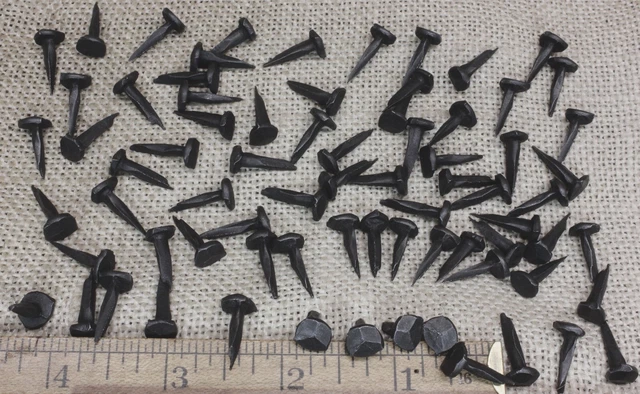 5/8" Rose head 75 nails square wrought iron vintage rustic Decorative historic