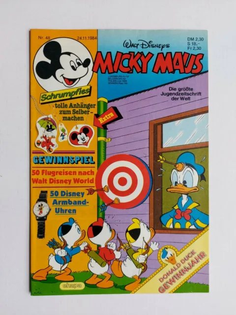 Ehapa - Micky Maus Nr.48 / 24.11.1984 - Top Zustand / Z1 (mit Schrumpf Beilage)
