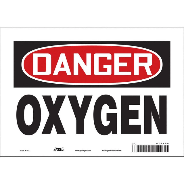 CONDOR 470V58 Safety Sign,7 inx10 in,Vinyl