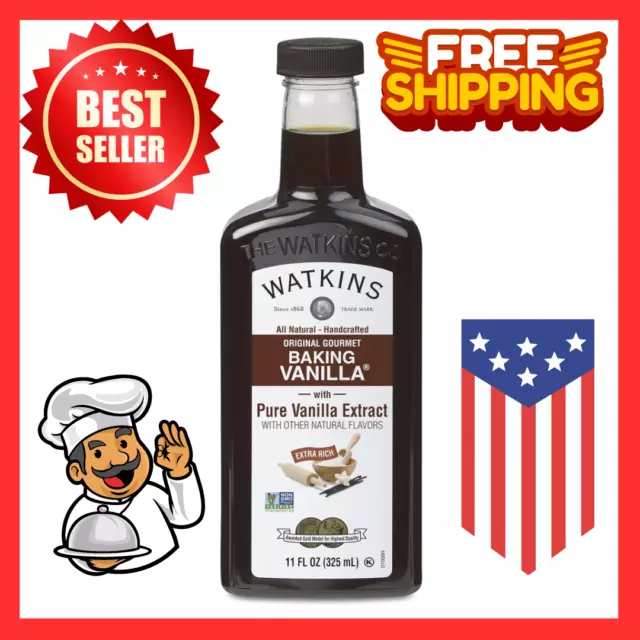 Watkins All Natural Original Gourmet Baking Vanilla w/ Pure Vanilla Extract 11oz