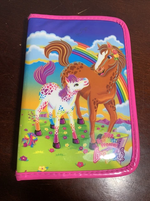 Lisa Frank vintage Rainbow Chaser Horse Planner 90s Mini Binder School supply