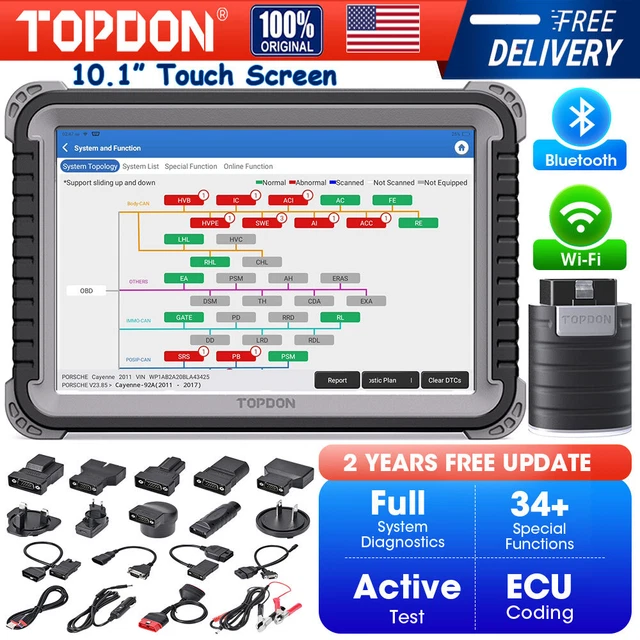 thumbnail image 2 of TOPDON Phoenix Plus 2 OBD2 Scanner - Full System Diagnostic Tool With 10.1" Touch Screen 2 of 14