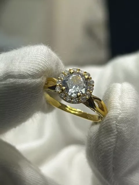 2.00Ct Round Cut Lab-Created Diamond Women's Wedding Ring 14K Yellow Gold Plated