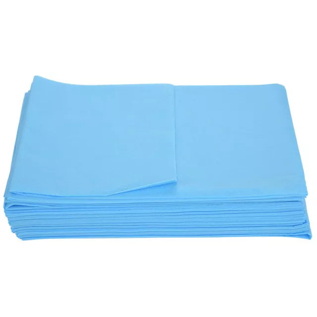 (Blue)10x Bag Spa Disposable Bed Sheets Beauty Salon Massage NOn Woven NIU