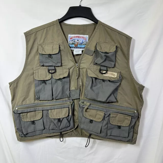 DANIELSON CLASSIC MENS Size Large Multi Pocket Fly Fishing Vest 100% Cotton  Gray $15.00 - PicClick