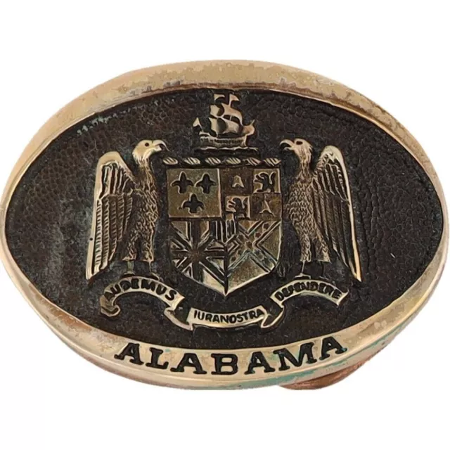 Ottone State Alabama Al Statehood Montgomery University NOS Vintage Belt Fibbia