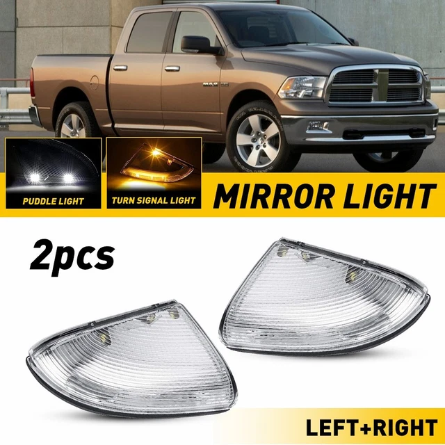 Front Driver & Passenger Side Mirror Turn Signal Lights For Dodge Ram 1500 2500